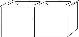 SA Set Keramik-Waschtisch 3way (UM328) 591x1255x477 Eiche-Natural-Touch