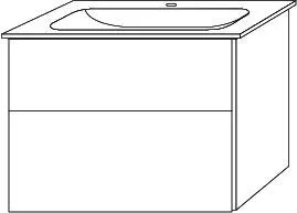 SA Set Keramik-Waschtisch 3way (BR400) 582x790x497 Weiß-Soft