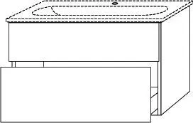 SA Waschtischunterbau mit Auszügen 3way (BR412) 582x880x467 Eiche-Kansas – Bild 2