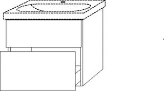 SA Waschtischunterbau mit Auszügen 3way (BR417) 586x720x467 Weiß-Soft – Bild 3