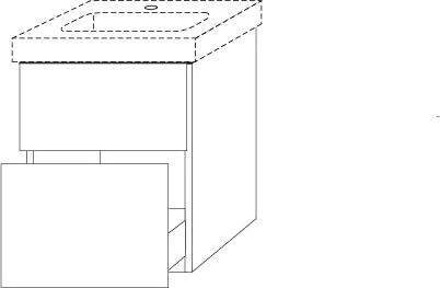 SA Waschtischunterbau mit Auszügen 3way (BR610) 593x450x387 Weiß-Soft