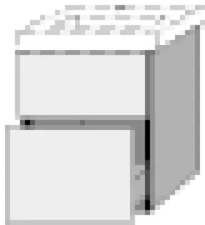 SA Waschtischunterbau mit Auszügen 3way (BR610) 593x450x387 Weiß-Soft – Bild 2