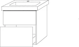 SA Waschtischunterbau mit Auszügen 3way (BR612) 593x550x447 Eiche-Tabak