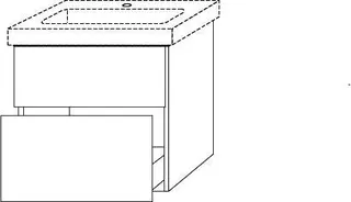 SA Waschtischunterbau mit Auszügen 3way (BR613) 593x600x447 Weiß-Soft