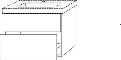 SA Waschtischunterbau mit Auszügen 3way (BR614) 593x750x447 Weiß-Soft