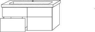WTU mit 4 Auszügen 593x1250x447mm more4YOU Eiche-Kansas – Bild 2