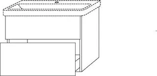 SA Waschtischunterbau mit Auszügen 3way (BS623) 580x776x452 Weiß-Glanz