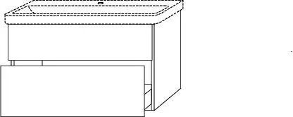 SA Waschtischunterbau mit Auszügen 3way (UM624) 580x976x452 Eiche-Natural-Touch