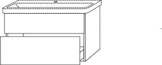 SA Waschtischunterbau mit Auszügen 3way (UM624) 580x976x452 Eiche-Natural-Touch