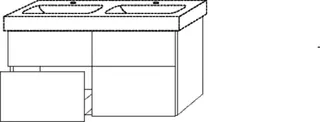 SA Waschtischunterbau mit Auszügen 3way (BR656) 593x1150x462 Eiche-Natural-Touch – Bild 2
