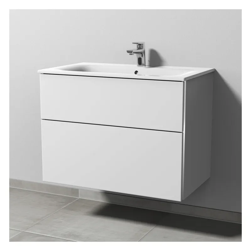 SA Waschtischunterbau mit Auszügen 3way (BR687) 582x785x472 Weiß-Soft