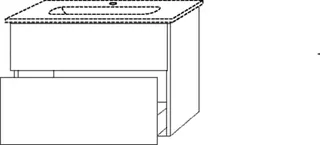 SA Waschtischunterbau mit Auszügen 3way (BR722) 613x600x382 Eiche-Nordic – Bild 2