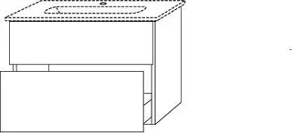SA Waschtischunterbau mit Auszügen 3way (SF722) 613x600x382 Sandgrau-Matt – Bild 3