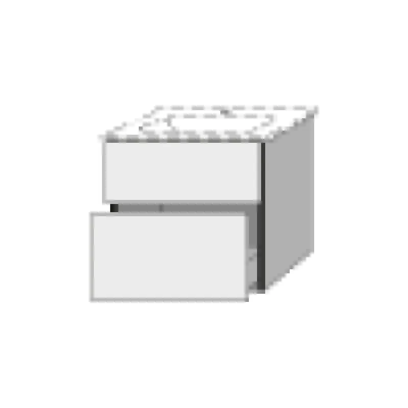 SA Waschtischunterbau mit Auszügen 3way (BR724) 613x600x467 Weiß-Soft