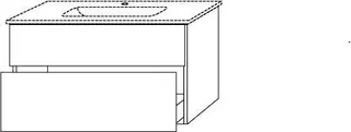 SA Waschtischunterbau mit Auszügen 3way (BR724) 613x600x467 Weiß-Soft – Bild 3