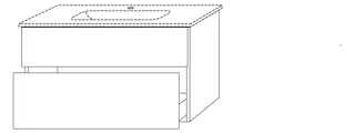 SA Waschtischunterbau mit Auszügen 3way (BR725) 613x800x467 Eiche-Natural-Touch – Bild 2