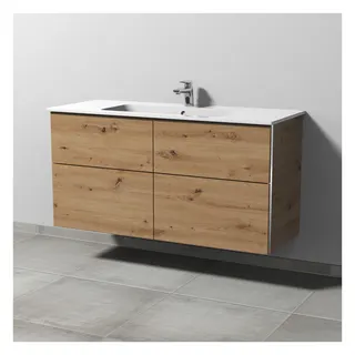 SA Waschtischunterbau mit Auszügen 3way (BR727) 613x1200x467 Eiche-Natural-Touch