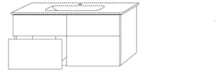 SA Waschtischunterbau mit Auszügen 3way (BR727) 613x1200x467 Eiche-Natural-Touch – Bild 2