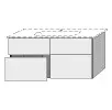SA Waschtischunterbau mit Auszügen 3way (BR727) 613x1200x467 Eiche-Natural-Touch – Bild 3
