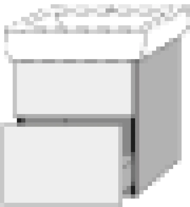SA Waschtischunterbau mit Auszügen 3way (BR756) 588x525x447 Weiß-Soft
