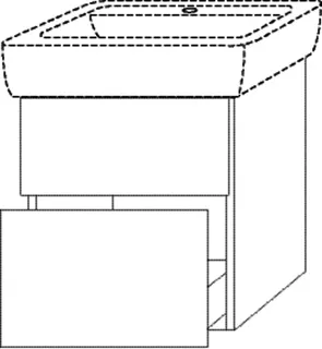 SA Waschtischunterbau mit Auszügen 3way (BR756) 588x525x447 Weiß-Soft – Bild 3