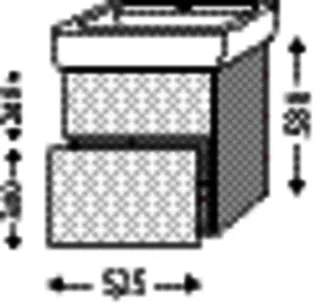 SA Waschtischunterbau mit Auszügen 3way (BR756) 588x525x447 Weiß-Soft – Bild 4