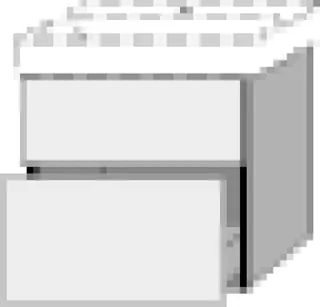SA Waschtischunterbau mit Auszügen 3way (BR767) 593x600x437 Anthrazit-Matt – Bild 3