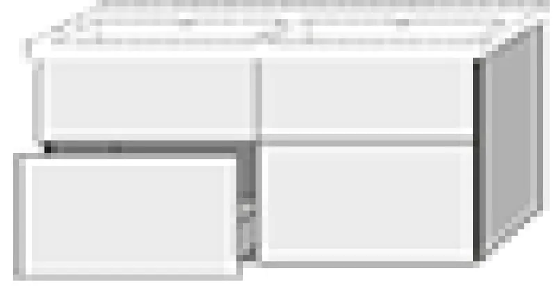 SA Waschtischunterbau mit Auszügen 3way (BR851) 588x1255x462 Weiß-Soft