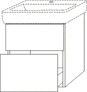 SA Waschtischunterbau mit Auszügen 3way (BR875) 588x540x447 Eiche-Natural-Touch – Bild 2