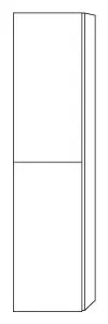 SA Hochschrank links 3way (SM094) 1700x400x345 Linde-Hell – Bild 2