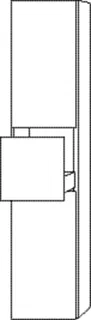 SA Hochschrank links 3way (BS102) 1700x350x345 Weiß-Glanz – Bild 2