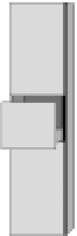 SA Hochschrank links 3way (BS104) 1700x400x345 Weiß-Glanz