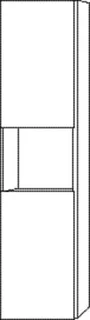 SA Hochschrank links 3way (BS116) 1700x400x345 Anthrazit-Glanz