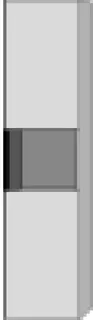 SA Hochschrank rechts 3way (BS117) 1700x400x345 Sandgrau-Matt – Bild 1