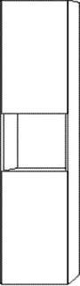 SA Hochschrank rechts 3way (BS117) 1700x400x345 Anthrazit-Glanz