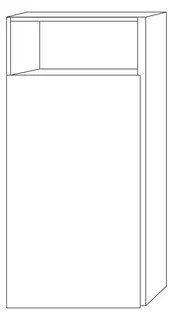 SA Mittelschrank links 3way (BS134) 850x400x345 Sandgrau-Matt – Bild 4