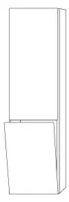 SA Stauraumschrank links 3way (BS184) 1700x450x345 Weiß-Glanz – Bild 3