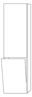 SA Stauraumschrank links 3way (BS184) 1700x450x345 Weiß-Glanz – Bild 4