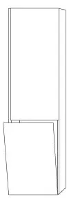 SA Stauraumschrank rechts 3way (BS185) 1700x450x345 Weiß-Glanz – Bild 3