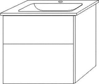 SA Set Keramik-Waschtisch 3way (BS322) 591x605x478 Weiß-Glanz – Bild 3