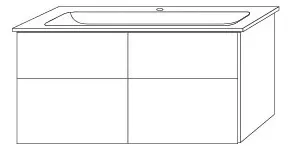 SA Set Keramik-Waschtisch 3way (UM327) 591x1155x477 Anthrazit-Matt – Bild 3
