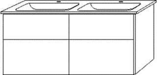 SA Set Keramik-WT 3way (BS328) 591x1255x477 Sandgrau-Matt