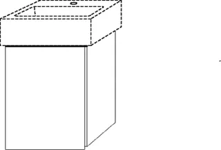 SA Waschtischunterbau links 3way (BS429) 520x400x332 Weiß-Glanz – Bild 2
