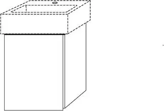 SA Waschtischunterbau links 3way (BS429) 520x400x332 Weiß-Glanz – Bild 3