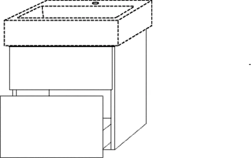 SA Waschtischunterbau mit Auszügen 3way (BS433) 591x550x447 Weiß-Glanz