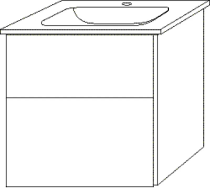 SA Set Keramik-Waschtisch 3way (BS479) 582x570x460 Weiß-Glanz