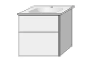 SA Set Keramik-Waschtisch 3way (BS479) 582x570x460 Weiß-Glanz – Bild 2
