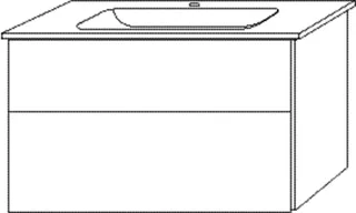 SA Set Keramik-Waschtisch 3way (BS481) 582x970x460 Weiß-Glanz – Bild 2
