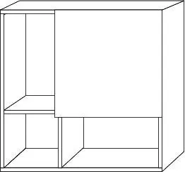 SA Würfelschrank 3way (BS550) 510x510x197 Weiß-Glanz – Bild 2