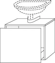 SA Waschtischunterbau mit Auszug 3way (BR600) 526x600x350 Weiß-Soft – Bild 2